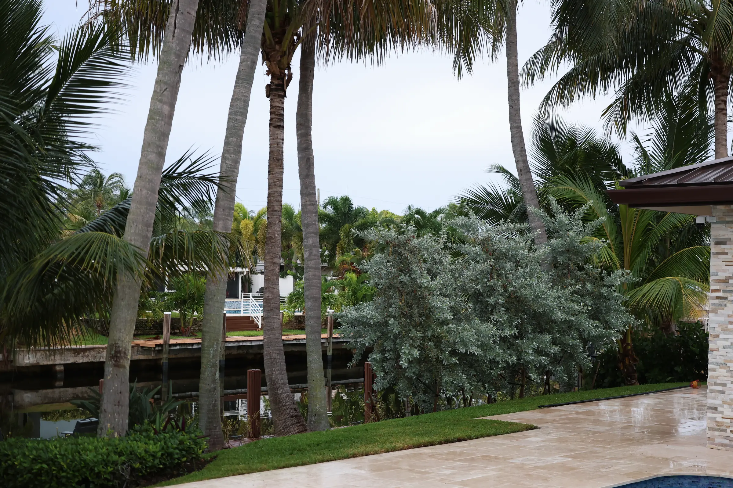 Pool deck and waterway